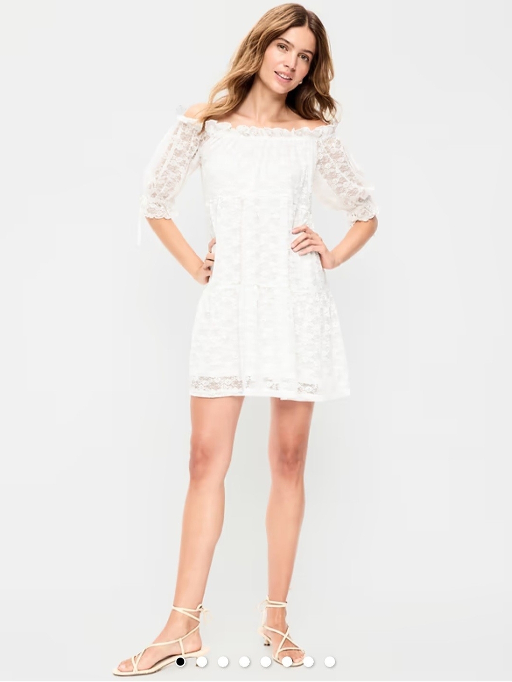 Old Navy NWT White Off-The-Shoulder Lace Mini Dress